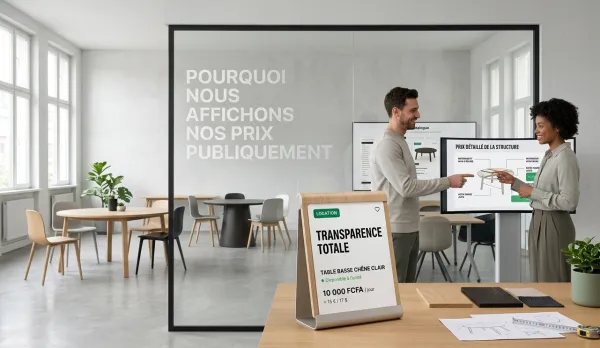 Pourquoi nous affichons nos prix de mobilier publiquement ?