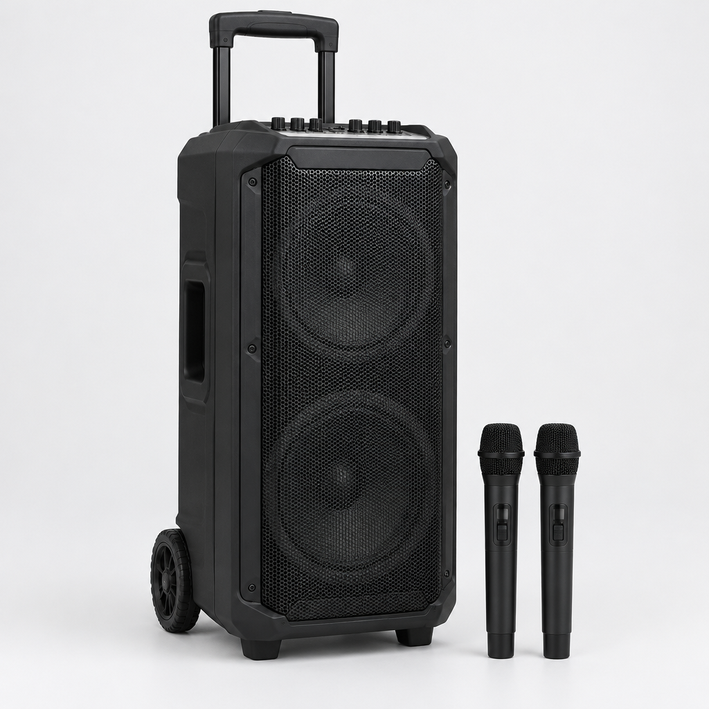 Pack sono légère - enceinte sur batterie et 2 micros sans fil