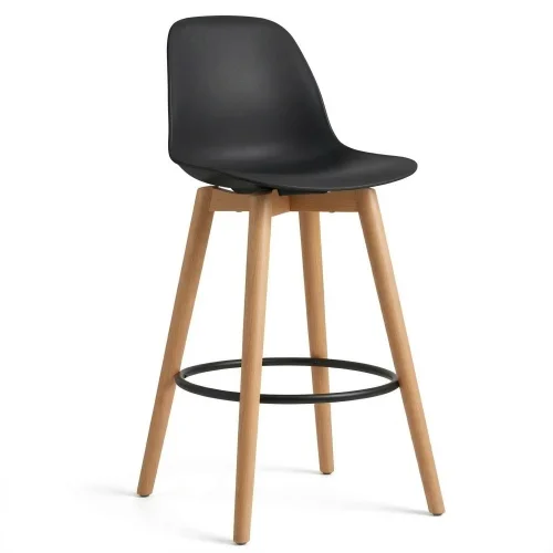 Scandinavian Low Stool - Black